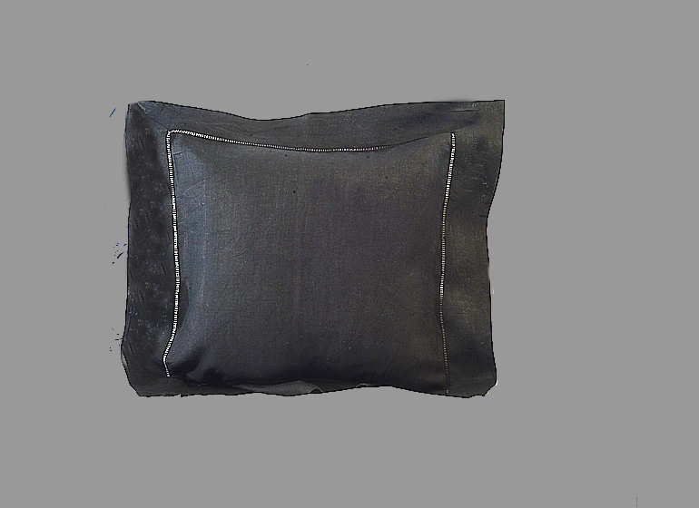 Blacki Color 12x12" Square Hemstitch Pillow Sham